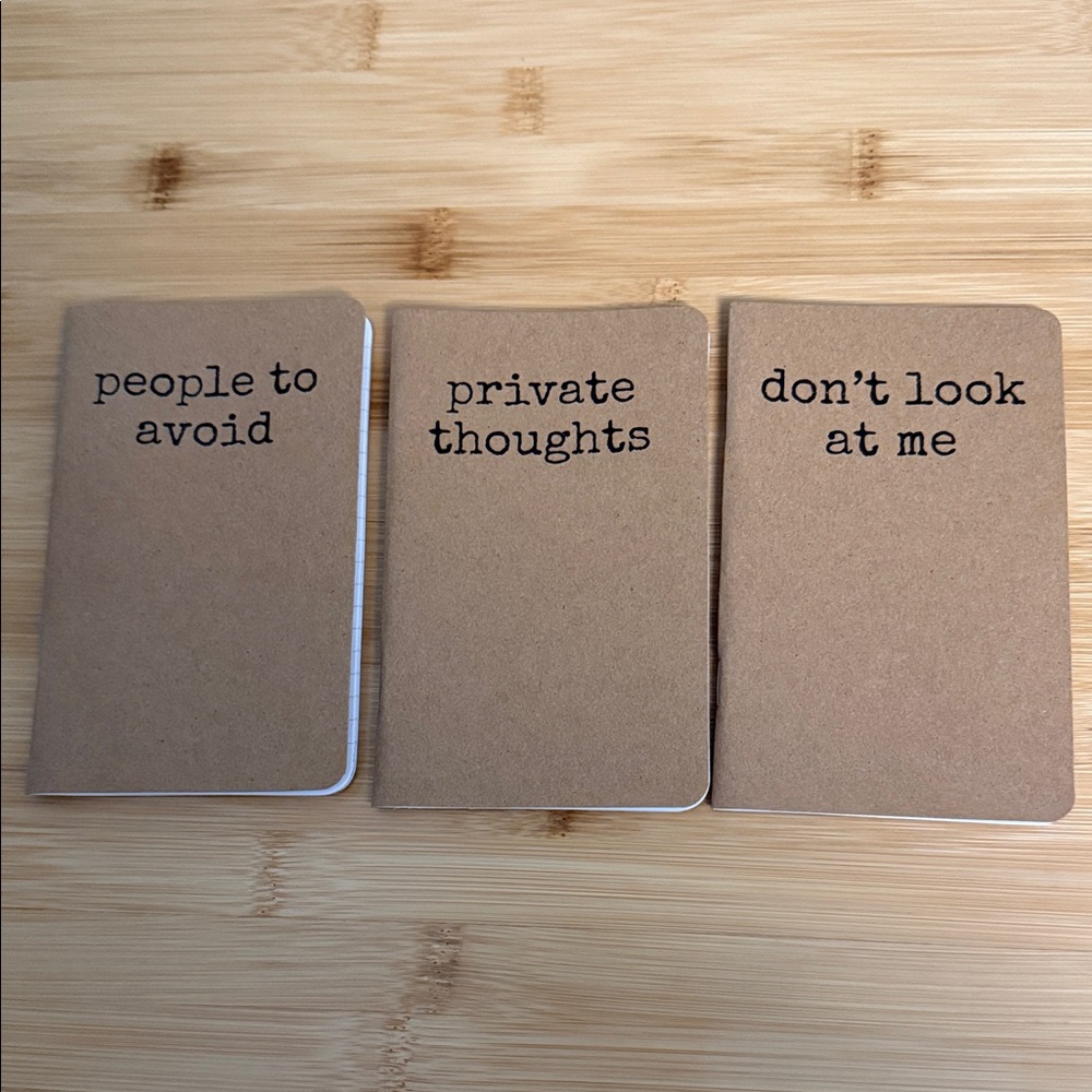 Introvert Set of 3 Notebooks from Accoutrements Archie McPhee NEW